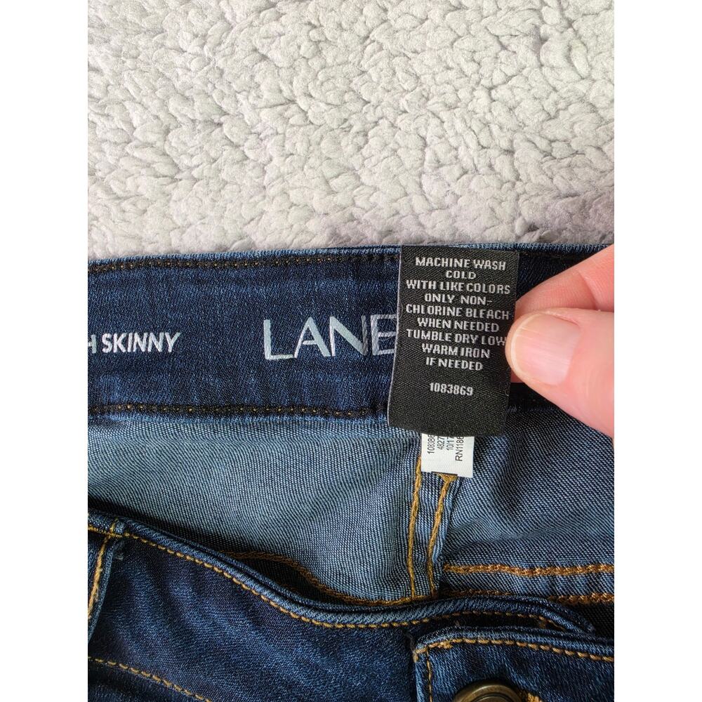 Lane Bryant Jeans Womens 18 Short Blue Super Stretch Skinny Mid Rise Dark Wash - Picture 9 of 10
